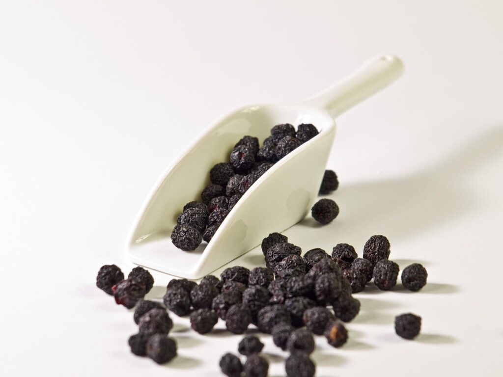 Getrocknete Aroniabeeren