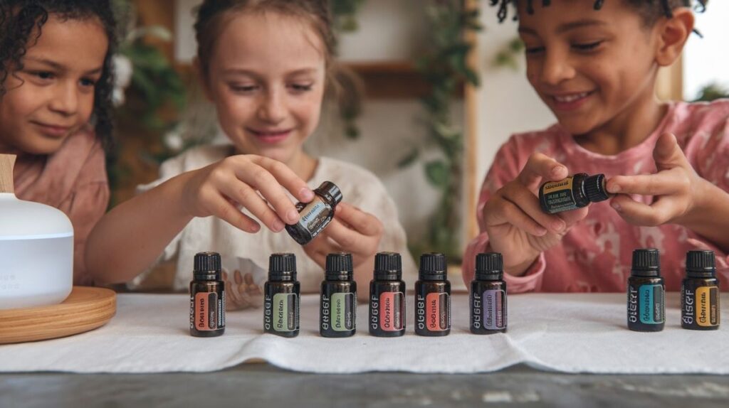 Kinder die mit ätherischen Ölen von doTerra spielen